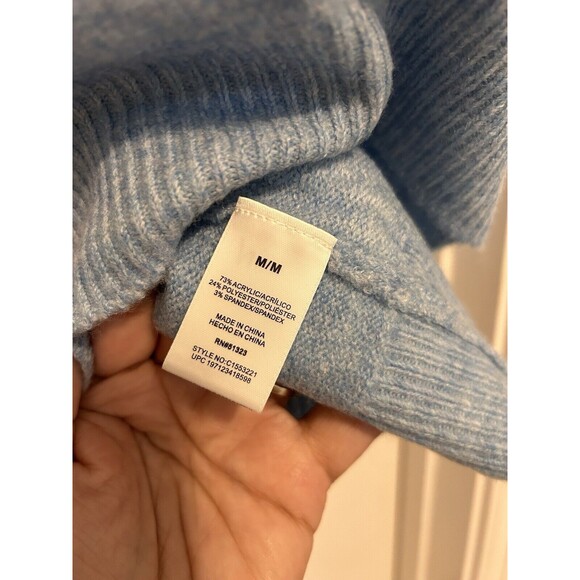 Vince Camuto Women's Long Sleeve Tight Knit Turtleneck Sweater Blue Size Medium - Picture 3 of 6